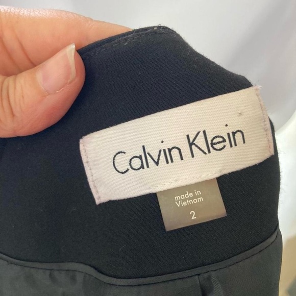 Calvin Klein Black Women's Blazer with detail zipper front and pockets 2 - Picture 3 of 6